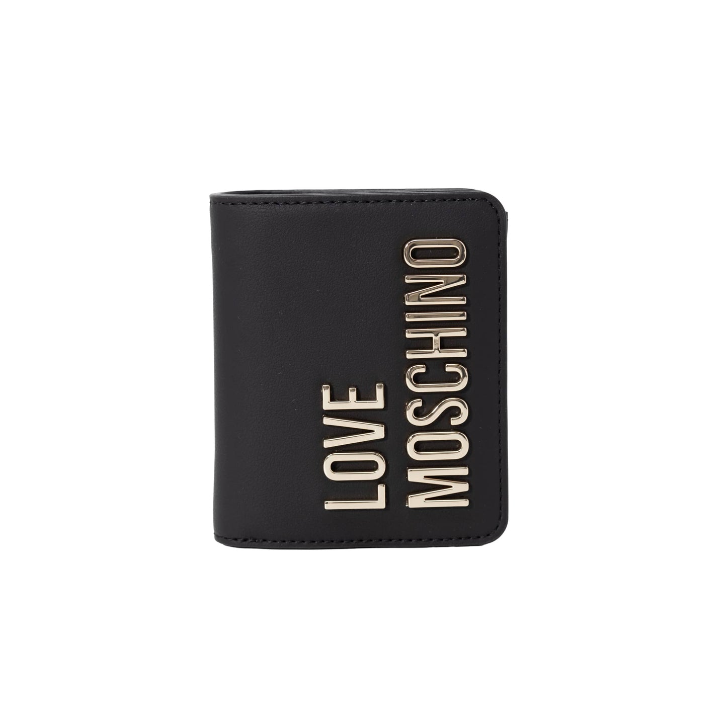 Love Moschino Black Wallet with Gold Logo Detail