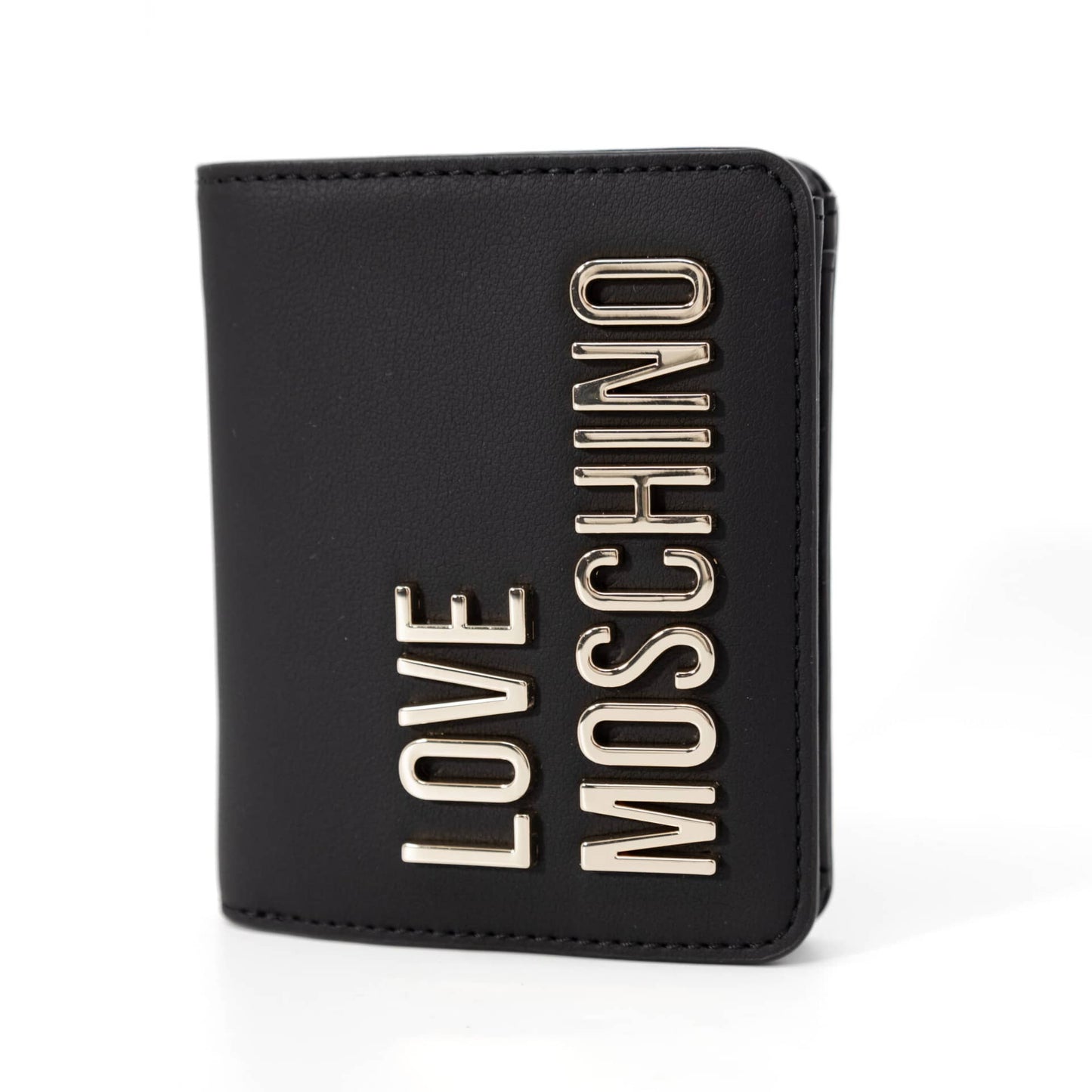 Love Moschino Black Wallet with Gold Logo Detail
