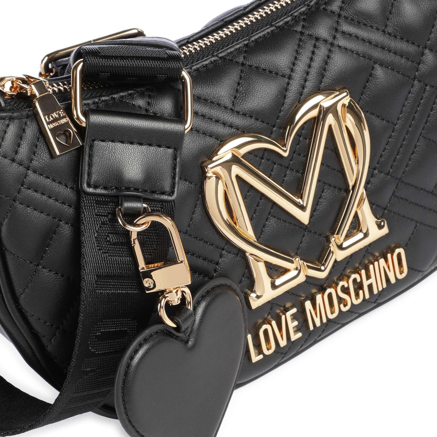 Love Moschino Allure Shoulder Bag in Black with Signature LM Logo