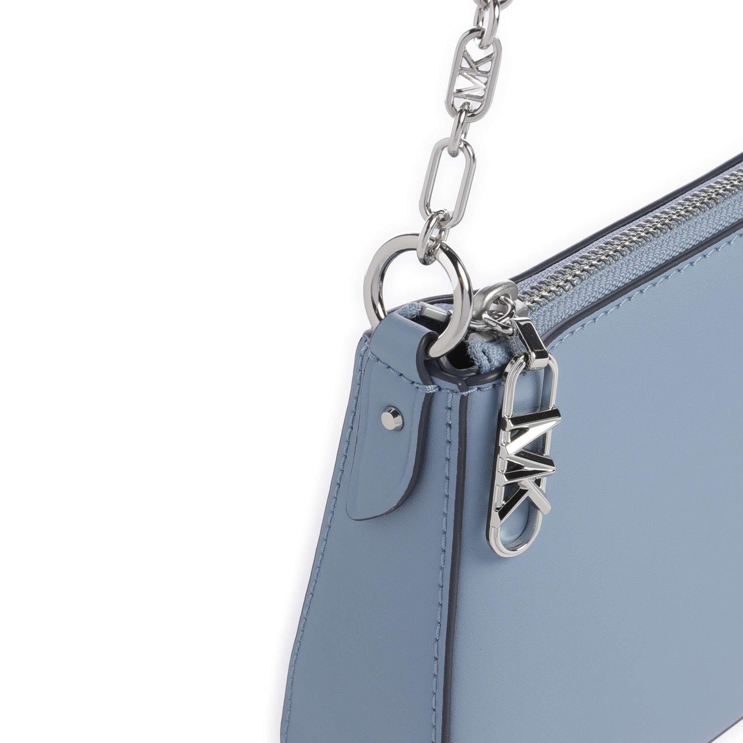 Michael Kors Empire Shoulder Bag in Blue Fine-Grain Leather