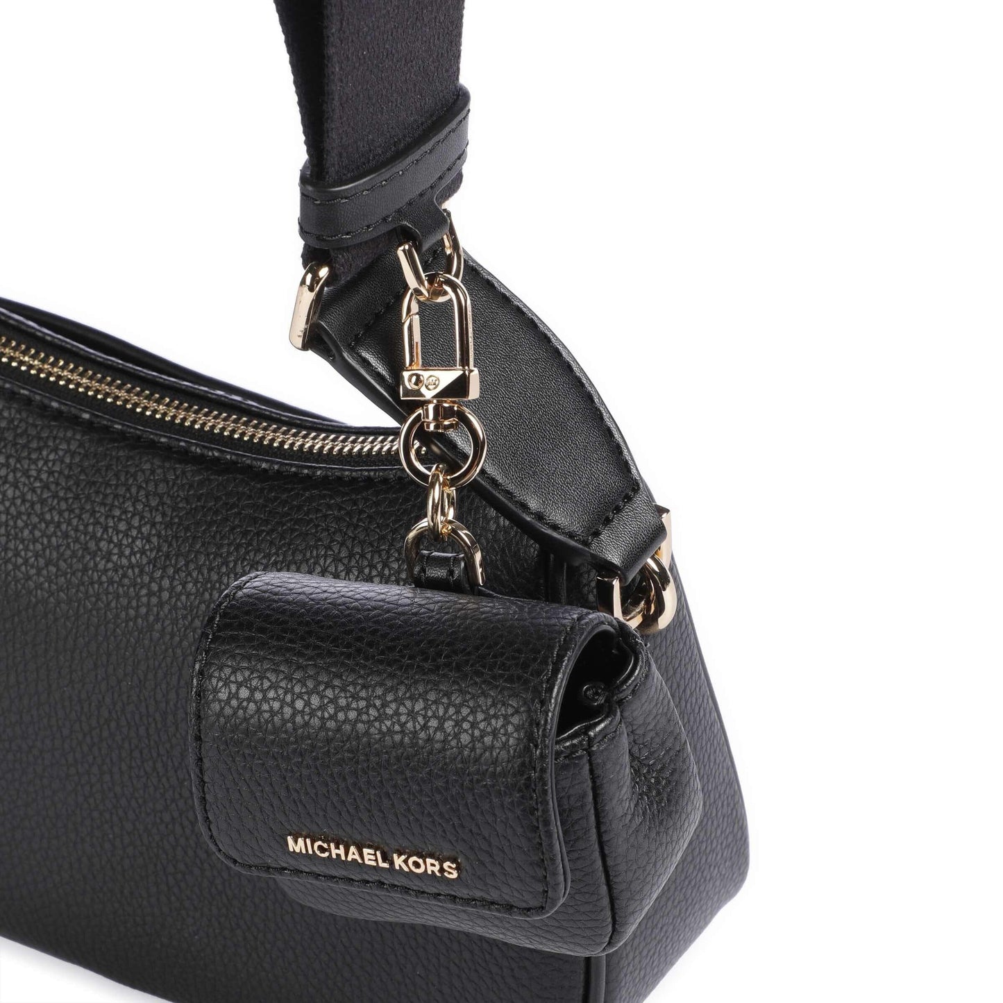 Michael Kors Jet Set Crossbody Bag in Black Grained Leather