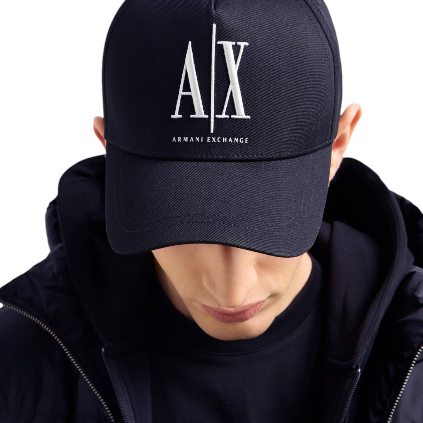 Armani Exchange Dark Blue Cap with Logo
