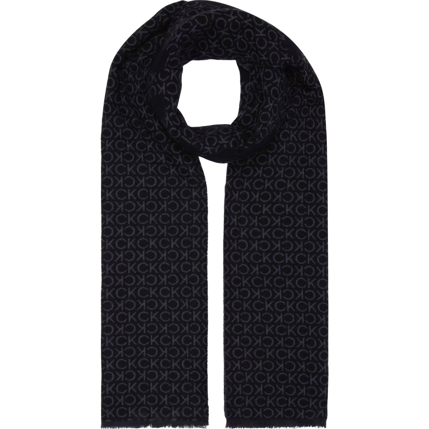 Calvin Klein Black Monogram Scarf