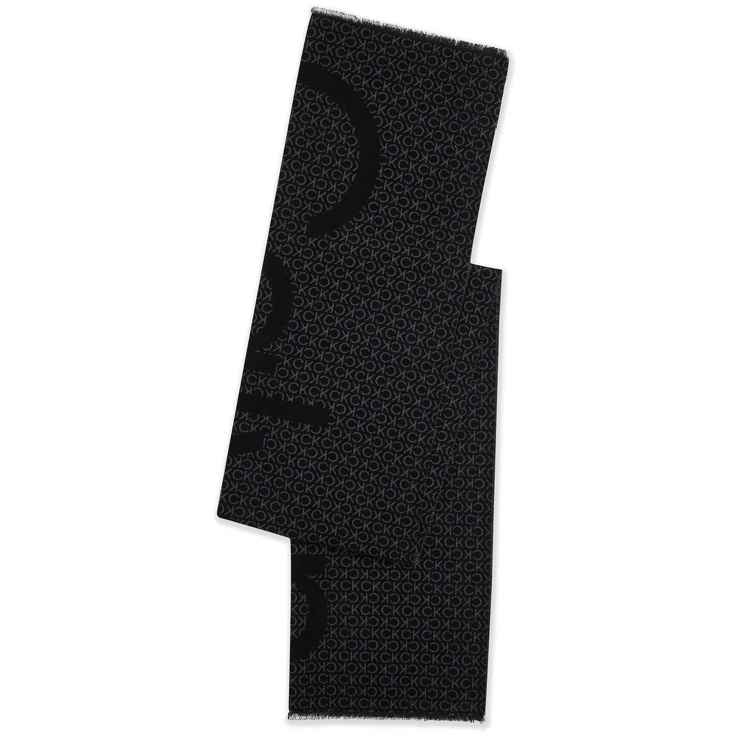 Calvin Klein Black Monogram Scarf
