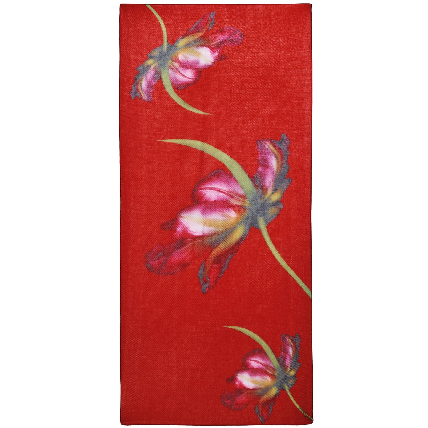 Desigual Vibrant Red Floral Scarf