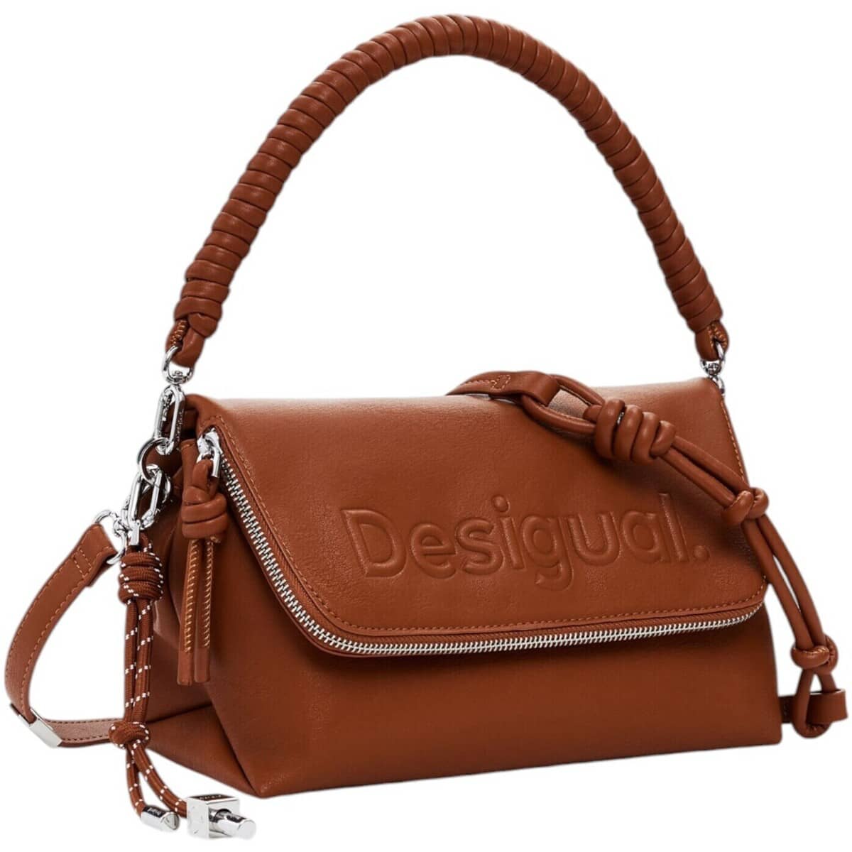 Desigual Brown Fold-Over Bag