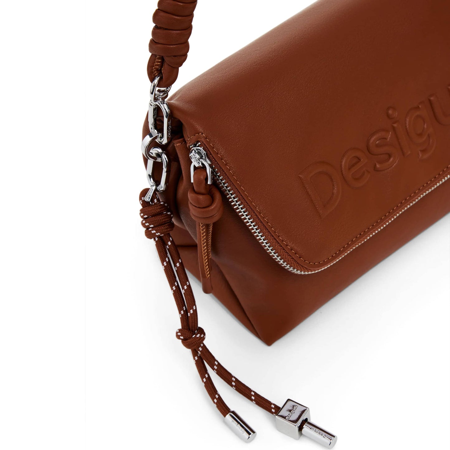 Desigual Brown Fold-Over Bag