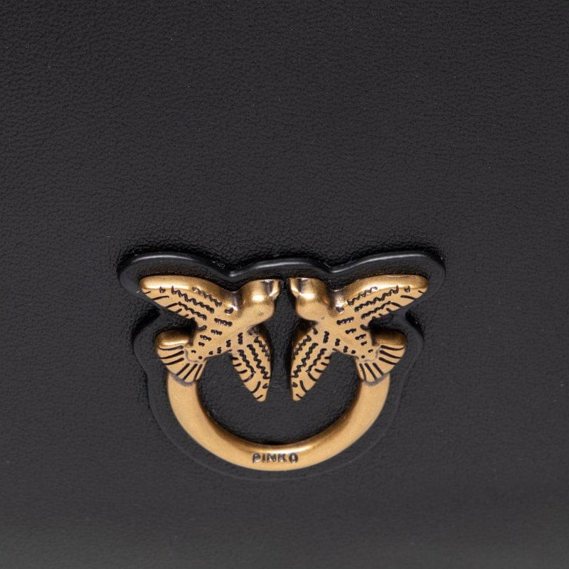 Pinko Elegant Black Bag with Gold Detailing