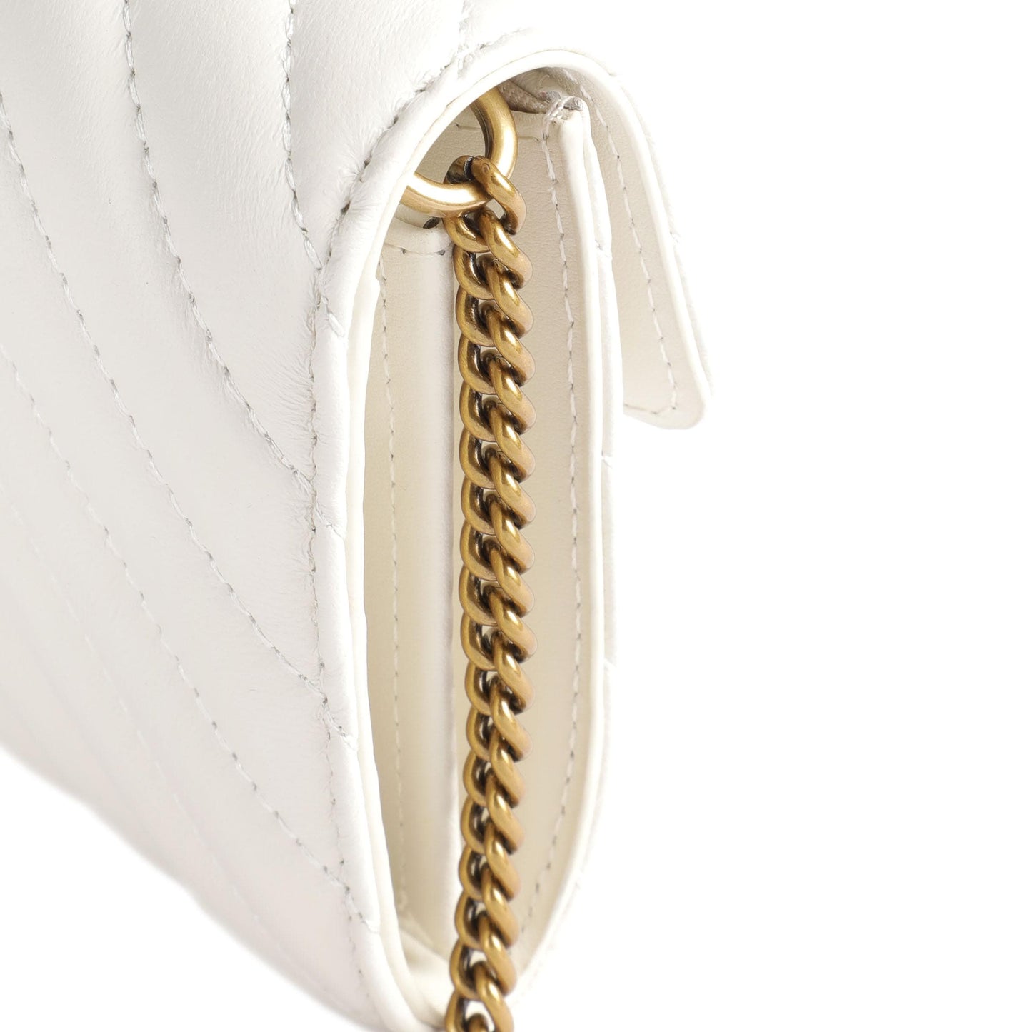 Pinko Love One Wallet in White Fine Grain Cow Leather
