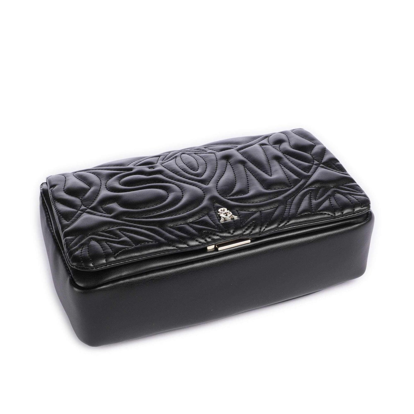 Steve Madden BNOTABLE Crossbody Bag in Black with Polished Gold Chain Strap