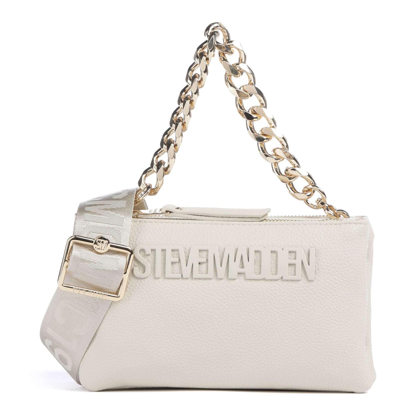 Steve Madden BNICCO Crossbody Bag in Light Beige with Dual Strap Design