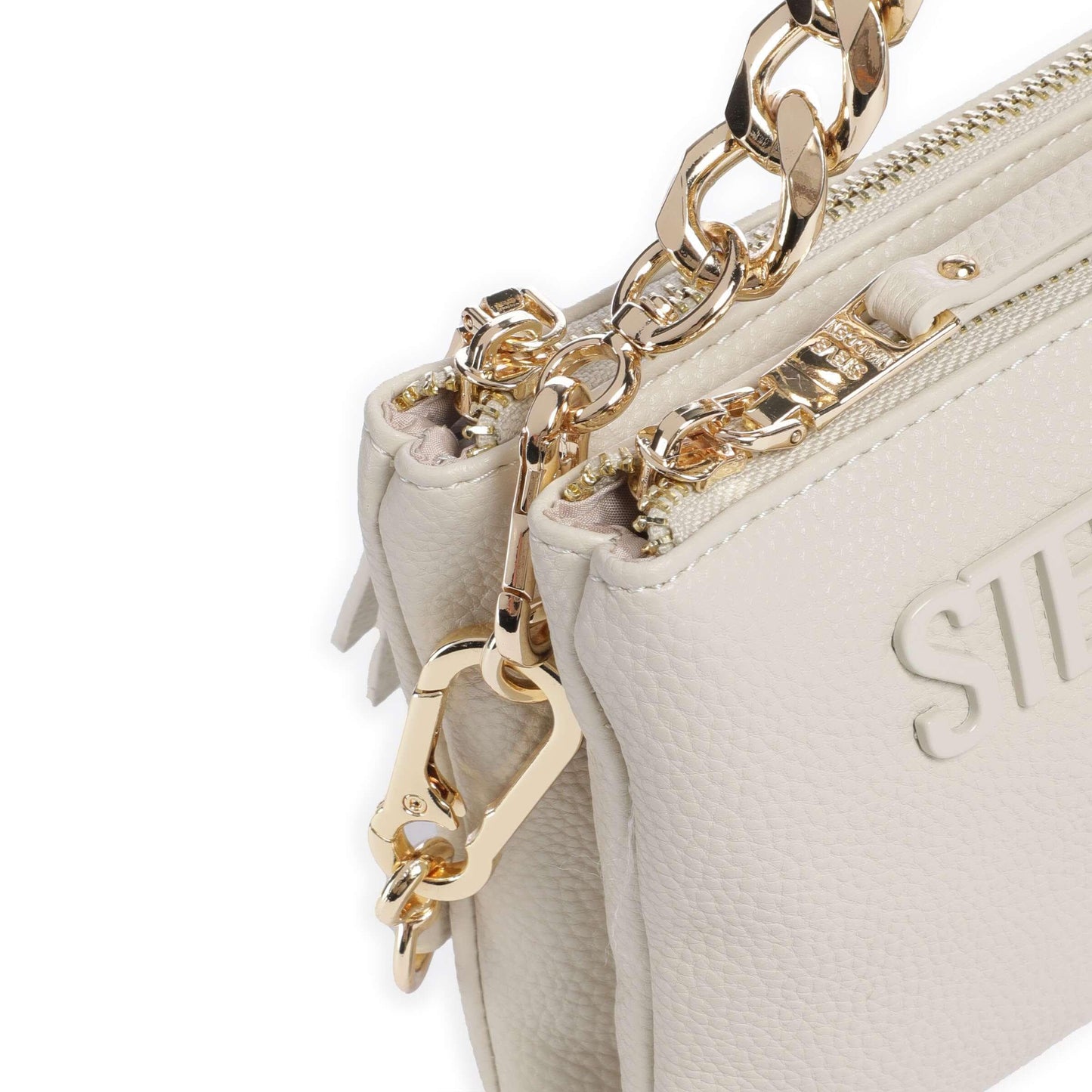 Steve Madden BNICCO Crossbody Bag in Light Beige with Dual Strap Design