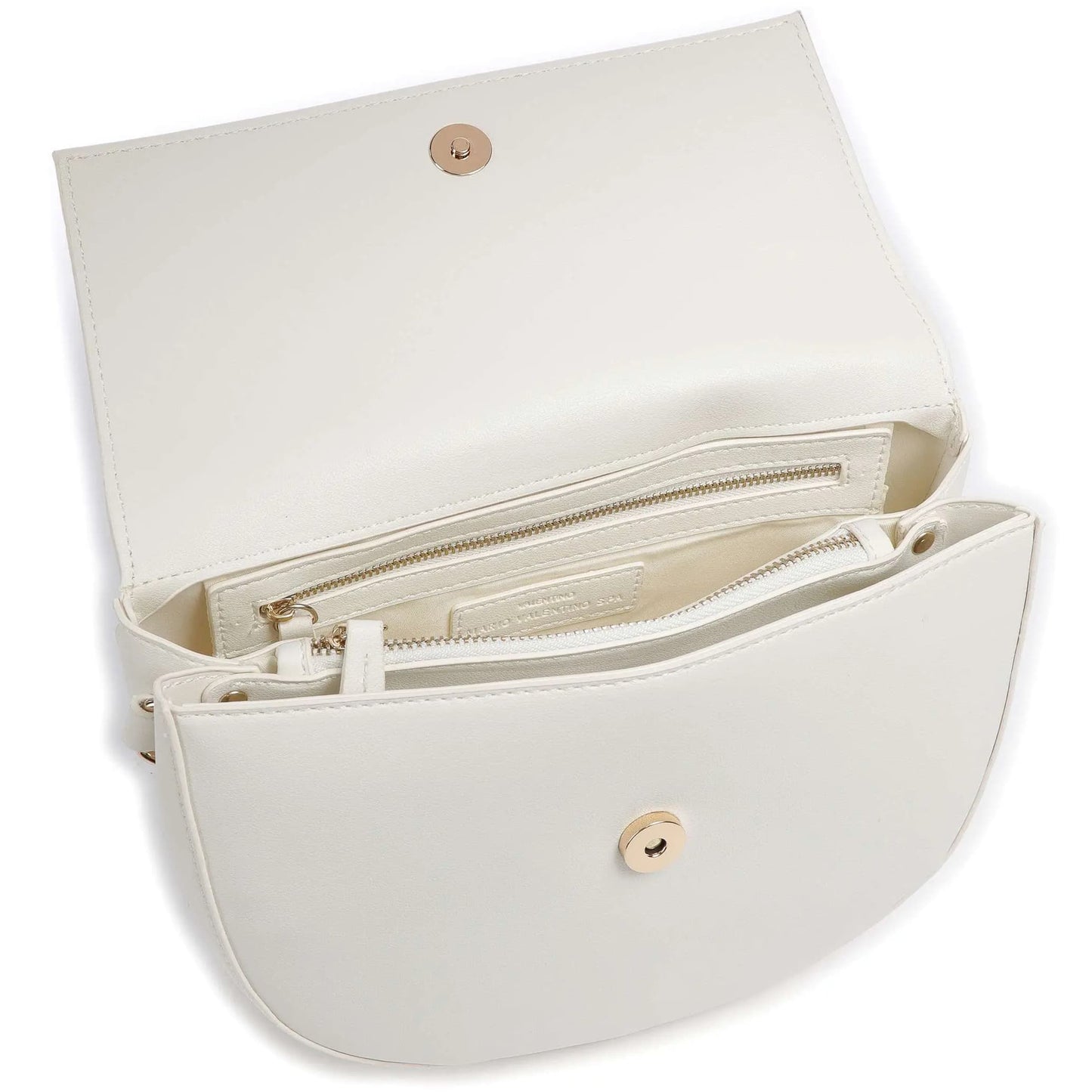 Valentino Bags Bigs Crossbody Bag in White with Logo Strap