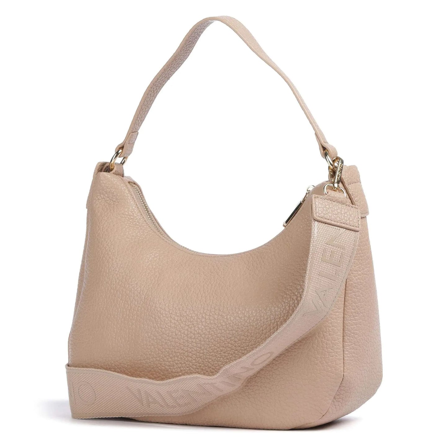 Valentino Bags Blossom Re Shoulder Bag in Beige with Logo Strap