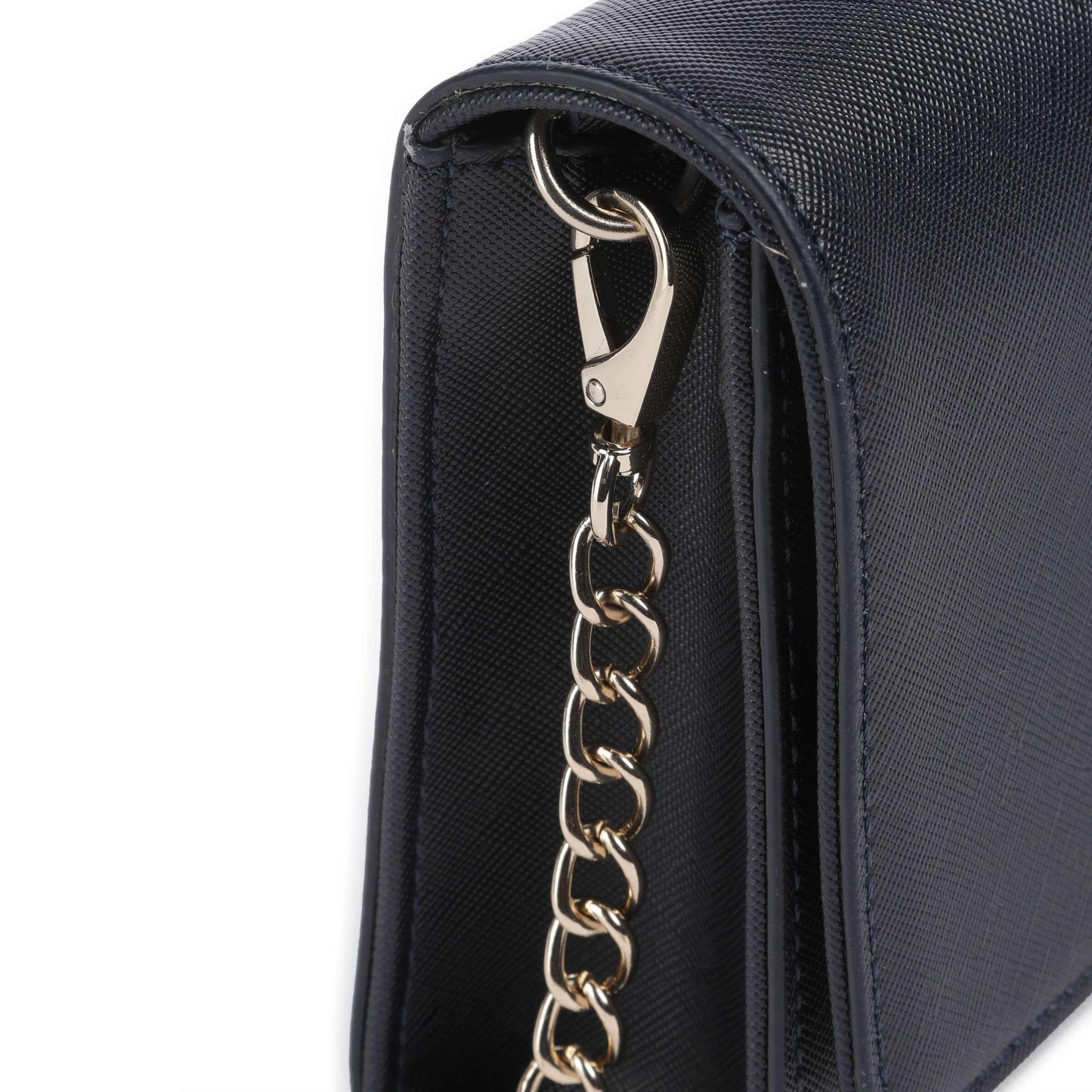 Valentino Bags Divina SA Crossbody Bag in Navy Featuring Gold Chain
