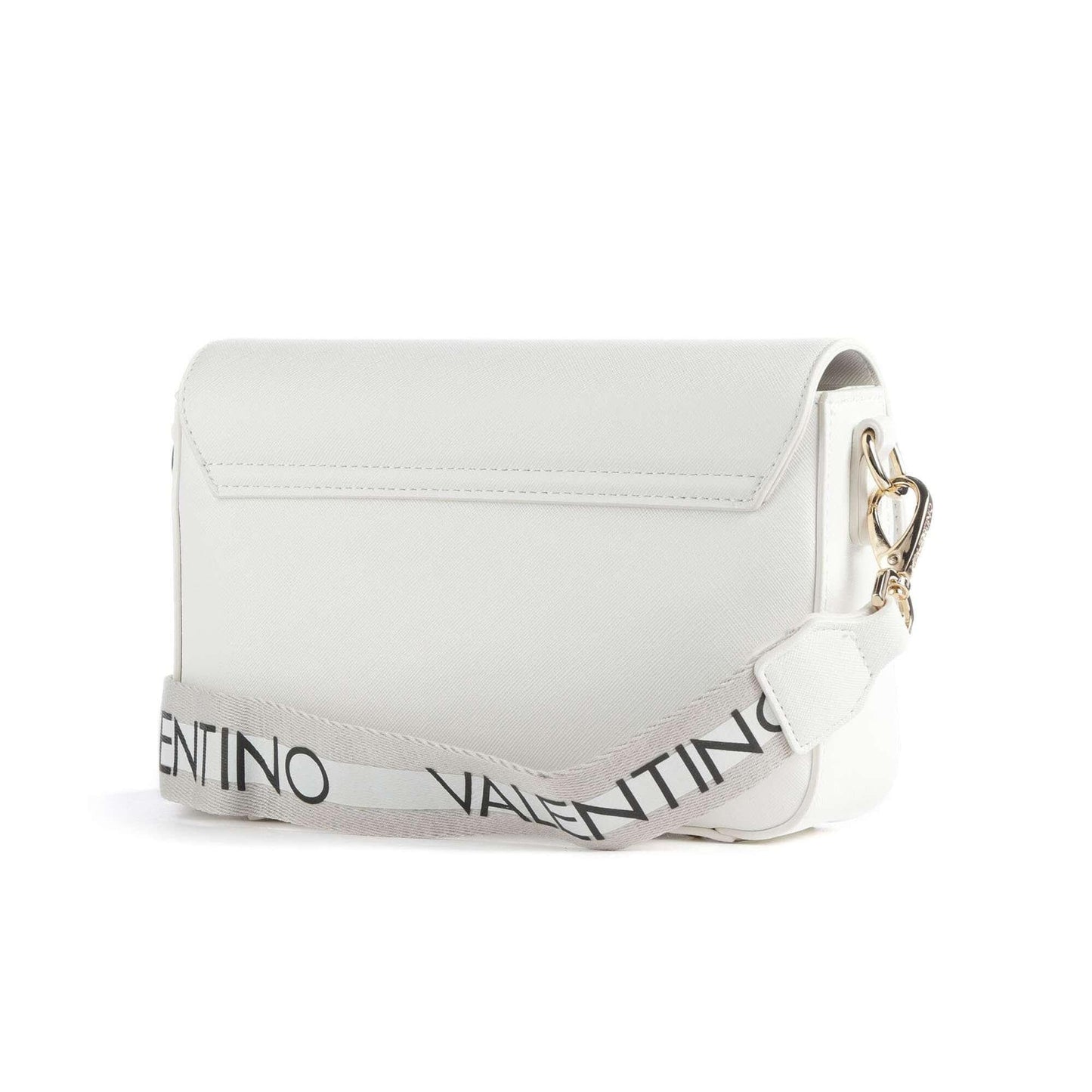 Valentino Bags Zero Re Crossbody Bag in White with Branded Strap