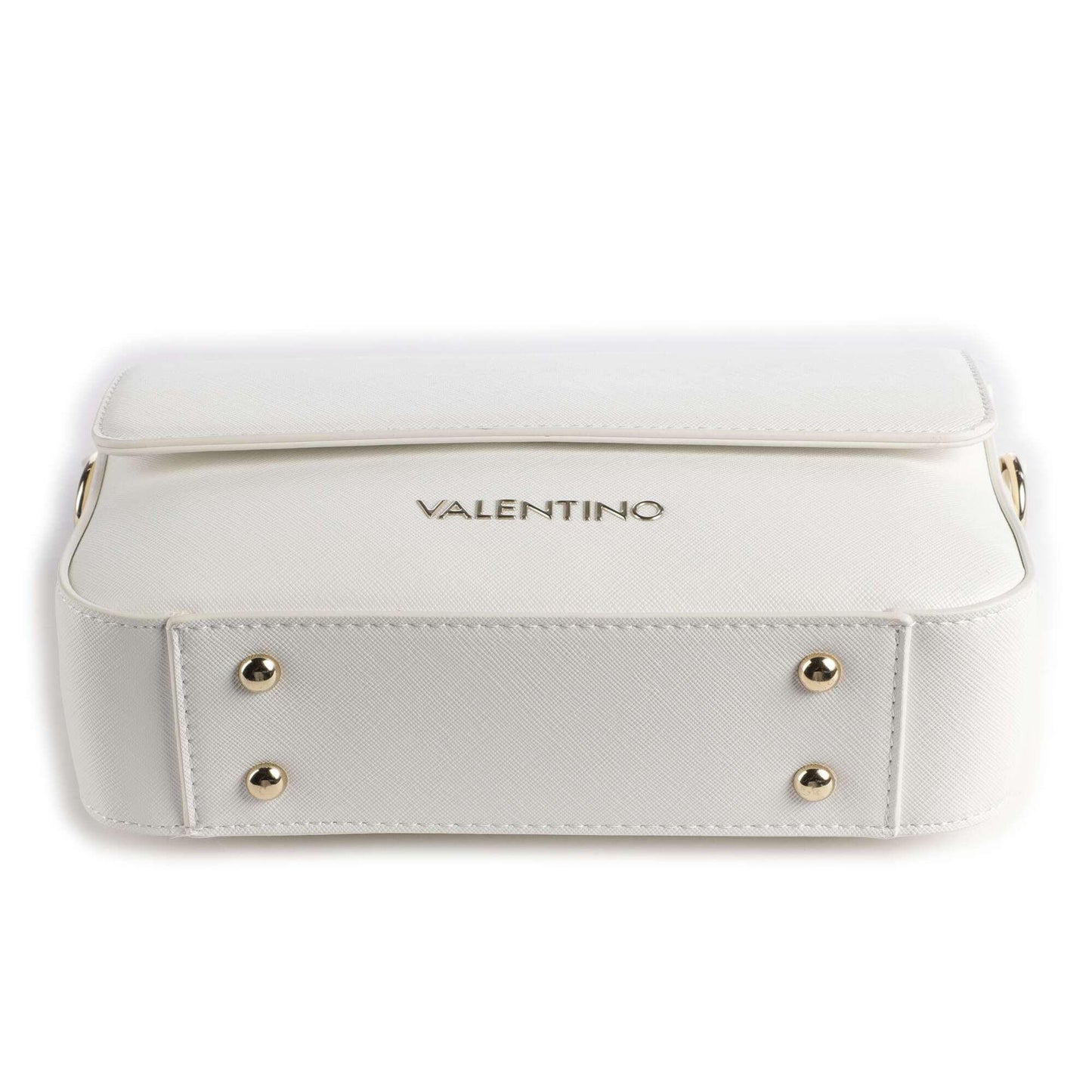 Valentino Bags Zero Re Crossbody Bag in White with Branded Strap