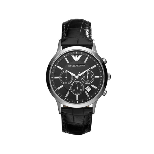 Emporio Armani Men’s Chronograph Leather Strap Watch