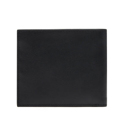 Armani Exchange Black Leather Wallet with Signature Logo Print