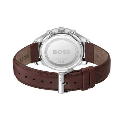 BOSS Watch Avery Brown Leather Strap Chronograph