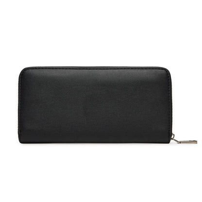 Calvin Klein Black Zip-Around Wallet with Embossed Logo