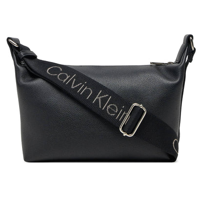 Calvin Klein Black Bag with Embossed Logo and Branded Strap