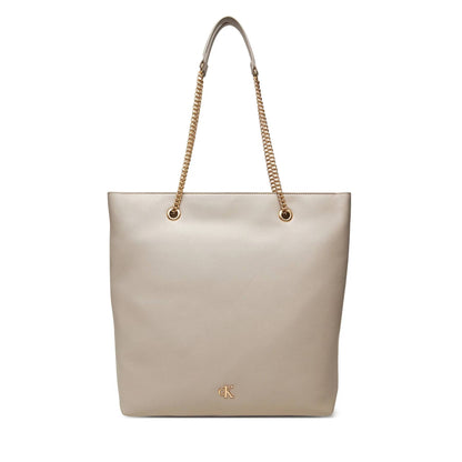 Calvin Klein Beige Chain-Link Tote