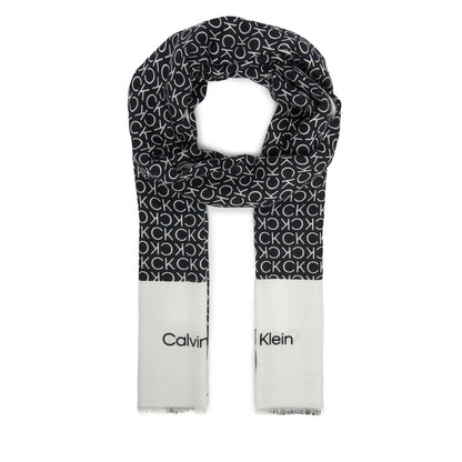 Calvin Klein Black & White Monogram Scarf