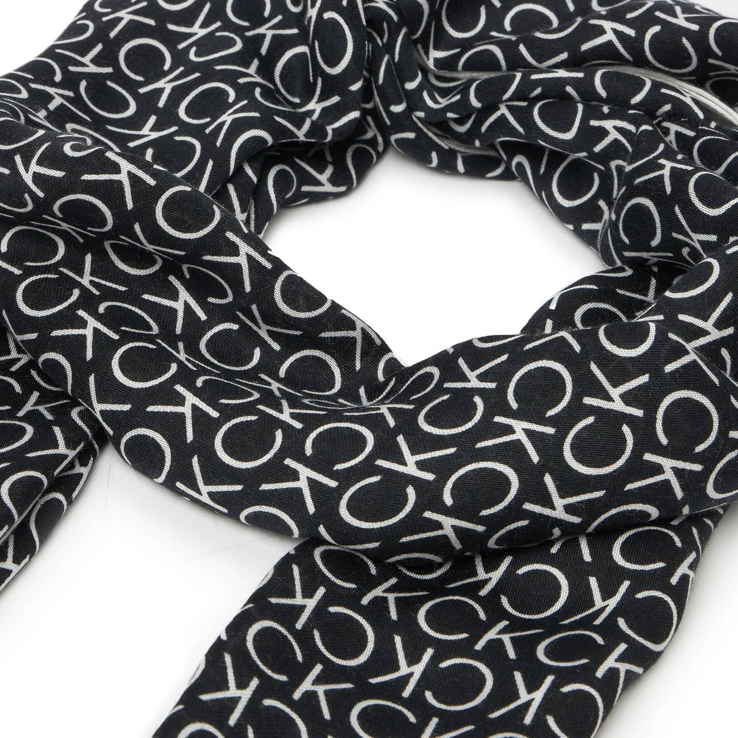 Calvin Klein Black & White Monogram Scarf