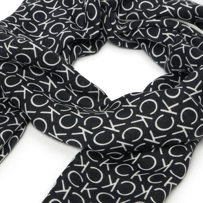 Calvin Klein Black & White Monogram Scarf