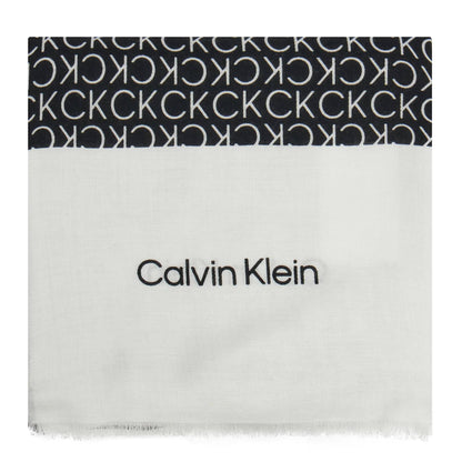 Calvin Klein Black & White Monogram Scarf