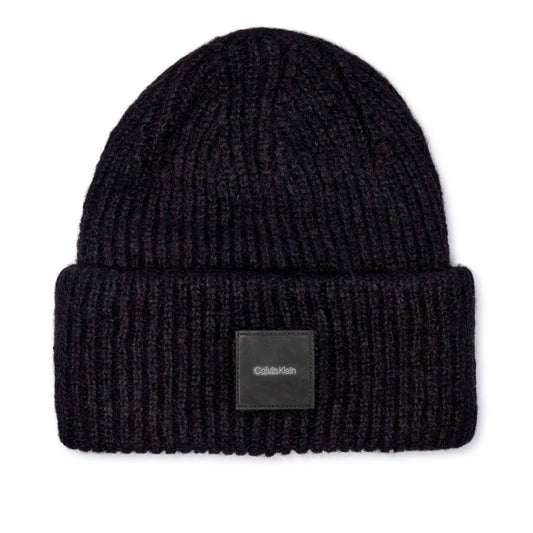 Calvin Klein Black Logo Knit Beanie