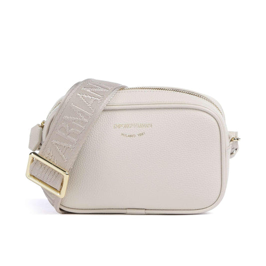 Emporio Armani Crossbody Bag in Ivory with Signature Strap