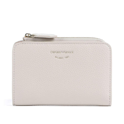 Emporio Armani Ivory Zip-Around Wallet