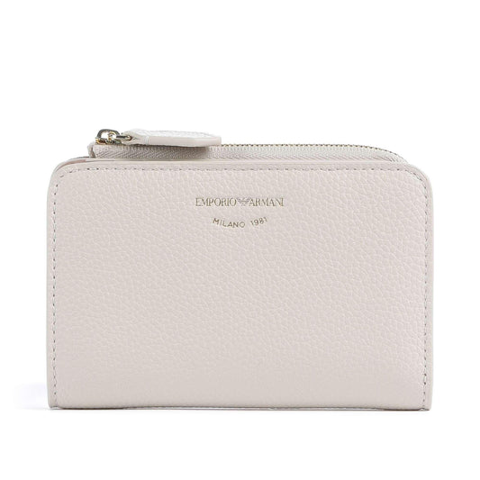 Emporio Armani Ivory Zip-Around Wallet