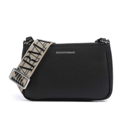 Emporio Armani Dea Shoulder Bag in Black with Signature Strap