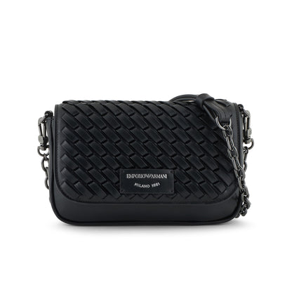 Emporio Armani Mini Bag with Chain Strap and Interwoven Design