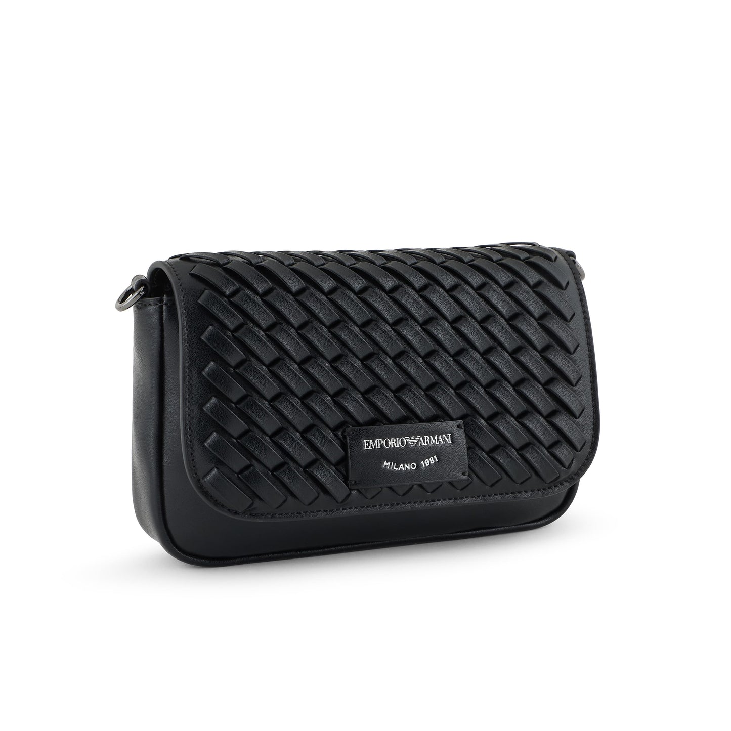 Emporio Armani Mini Bag with Chain Strap and Interwoven Design