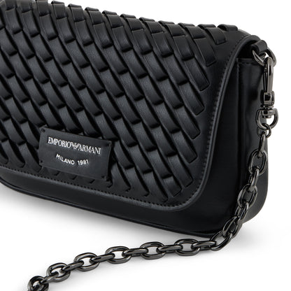 Emporio Armani Mini Bag with Chain Strap and Interwoven Design