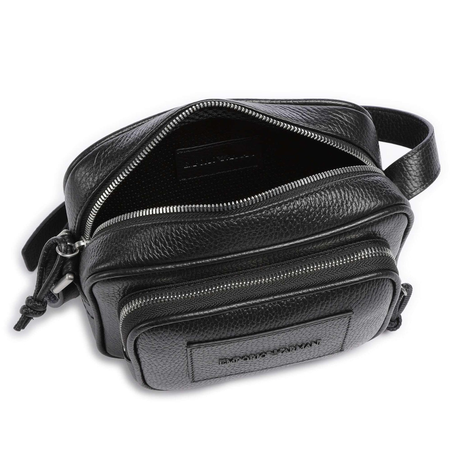 Emporio Armani Business Regenerated Crossbody Bag in Black