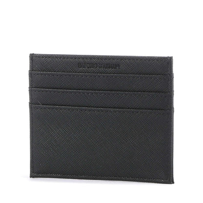 Emporio Armani Business Regenerated Wallet & Cardholder Gift Set in Black