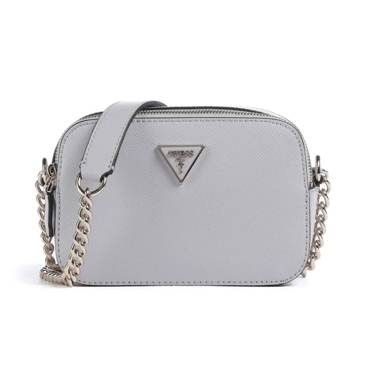 Guess Noelle Crossbody Bag in Light Grey with Chain Strap