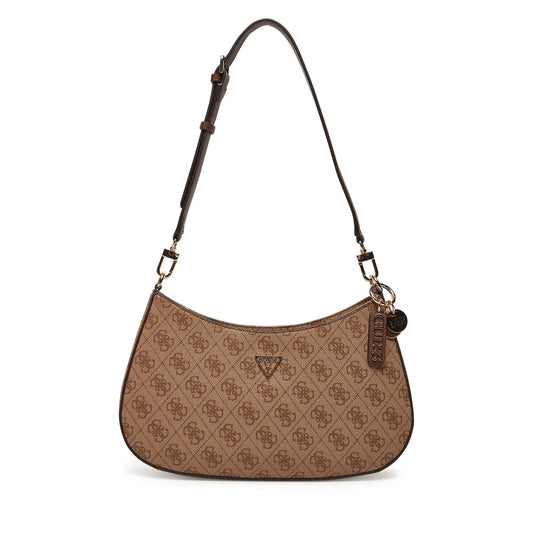 Guess Beige Monogram Shoulder Bag