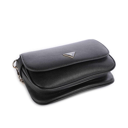 Guess Fedora Shoulder Bag in Black Featuring Signature Detail