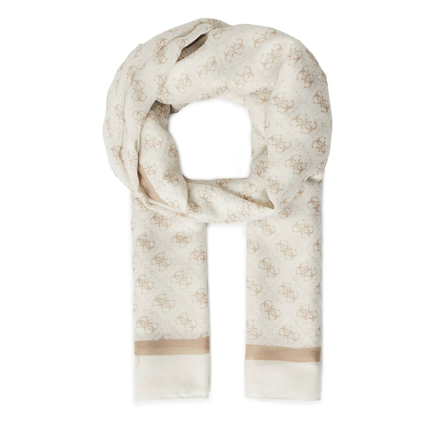 Guess Beige Patterned Scarf