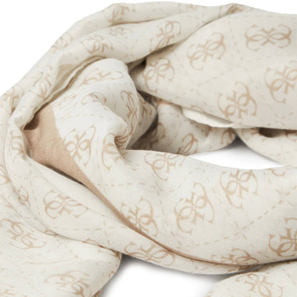 Guess Beige Patterned Scarf