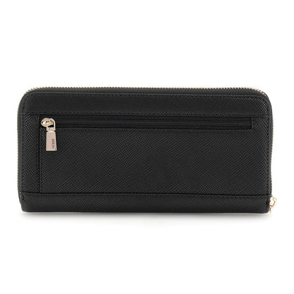 Guess Black Wristlet Wallet with Gold Logo