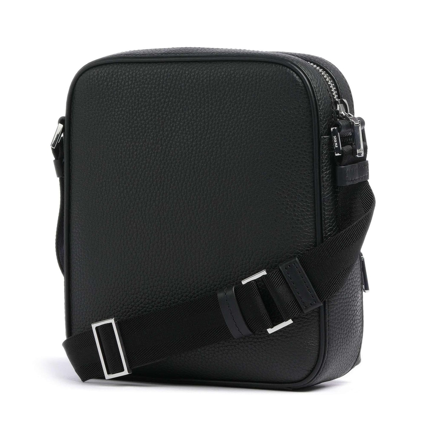 BOSS Crosstown Crossbody Bag in Soft Italian Leather with Natural Grain