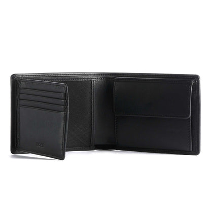 BOSS Arezzo Wallet in Smooth Black Sheepskin Leather
