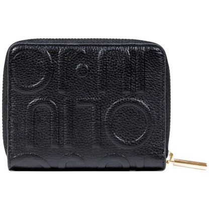 Liu Jo Black Textured Zip Wallet with Logo Detailing